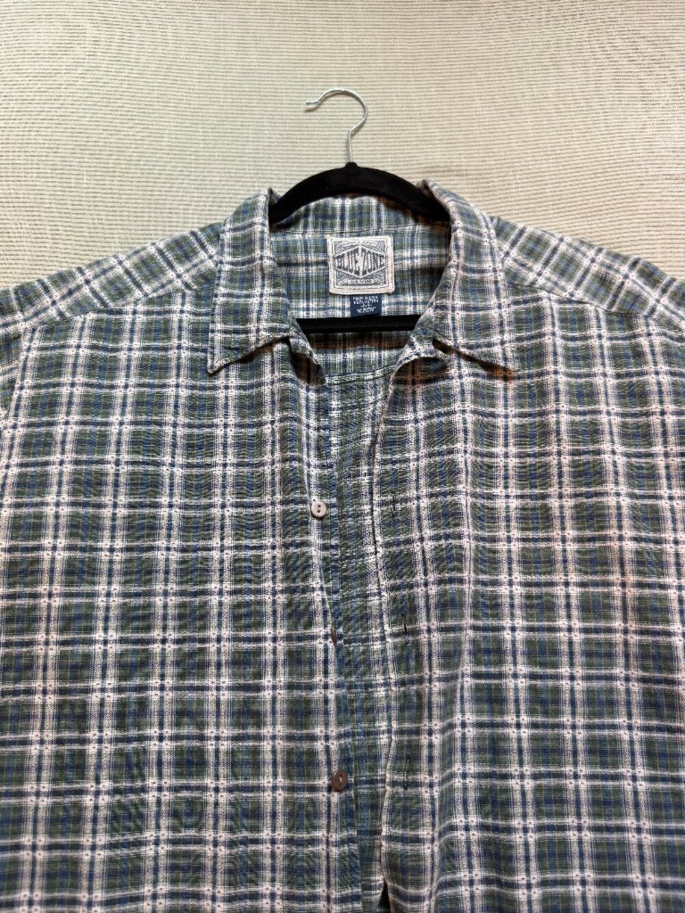 Mens Checked Textured button down - M